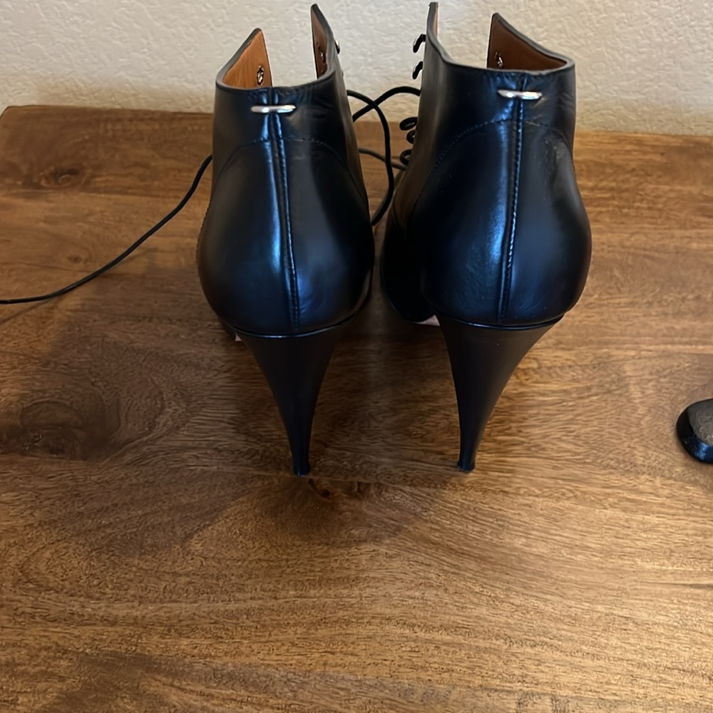 Authentic Givenchy Black Leather Laced Booties - image 4